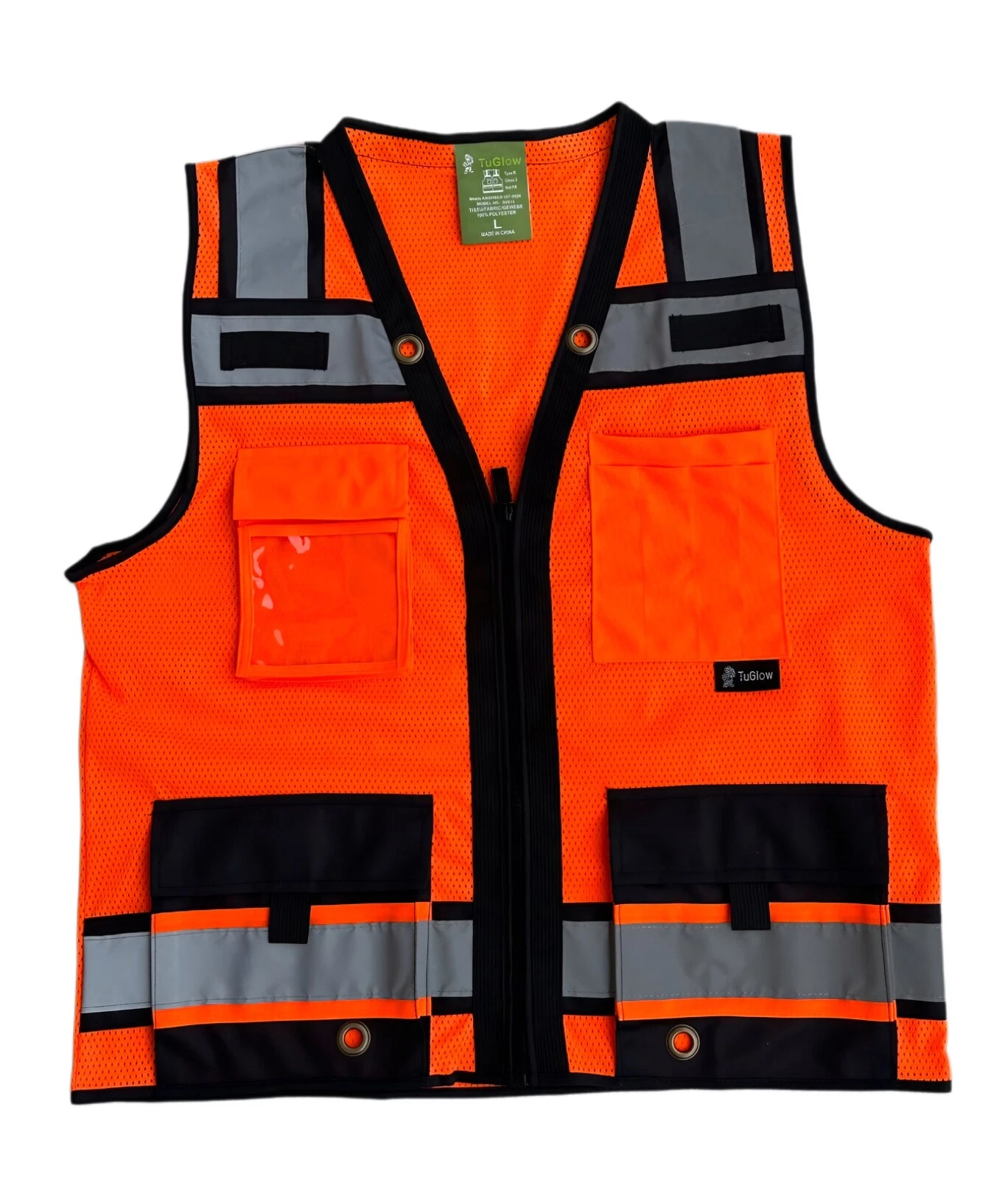 Super Duty Orange Mesh High Visibility Safety Vest,  Class 3, Type R image 3