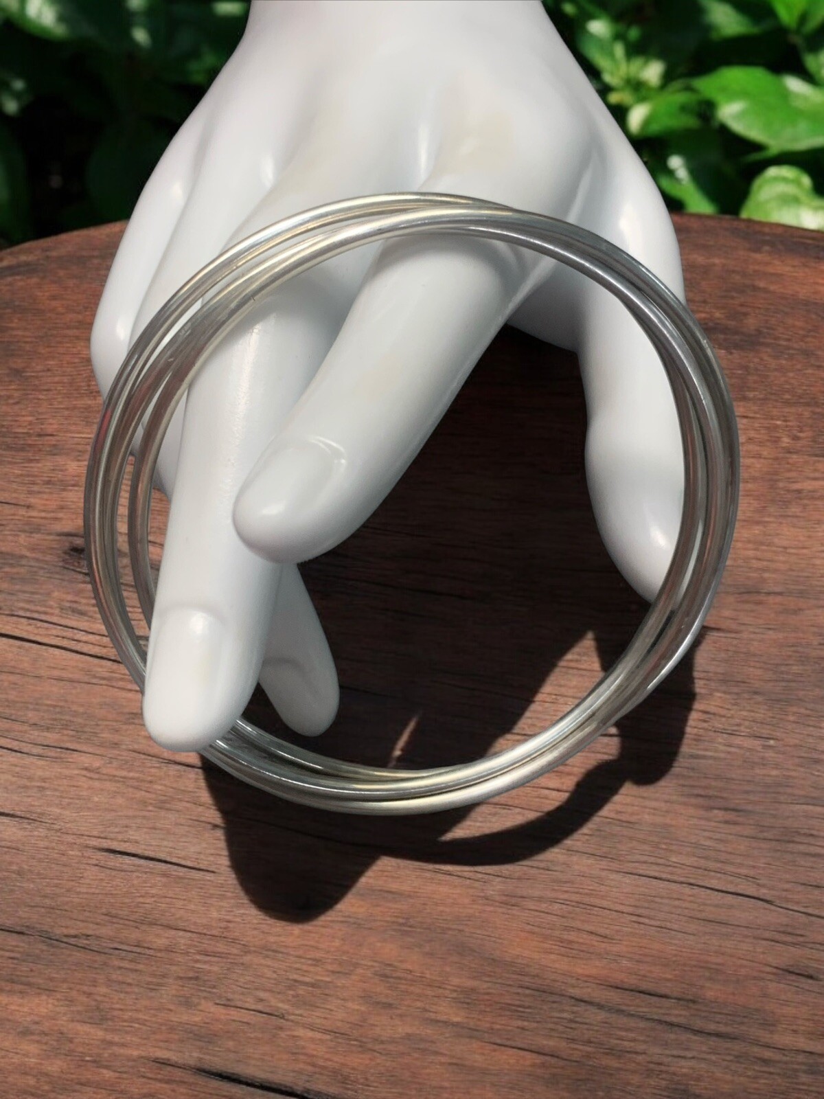 ATI Signed Sterling Silver 3 Interconnected Inter… - image 1