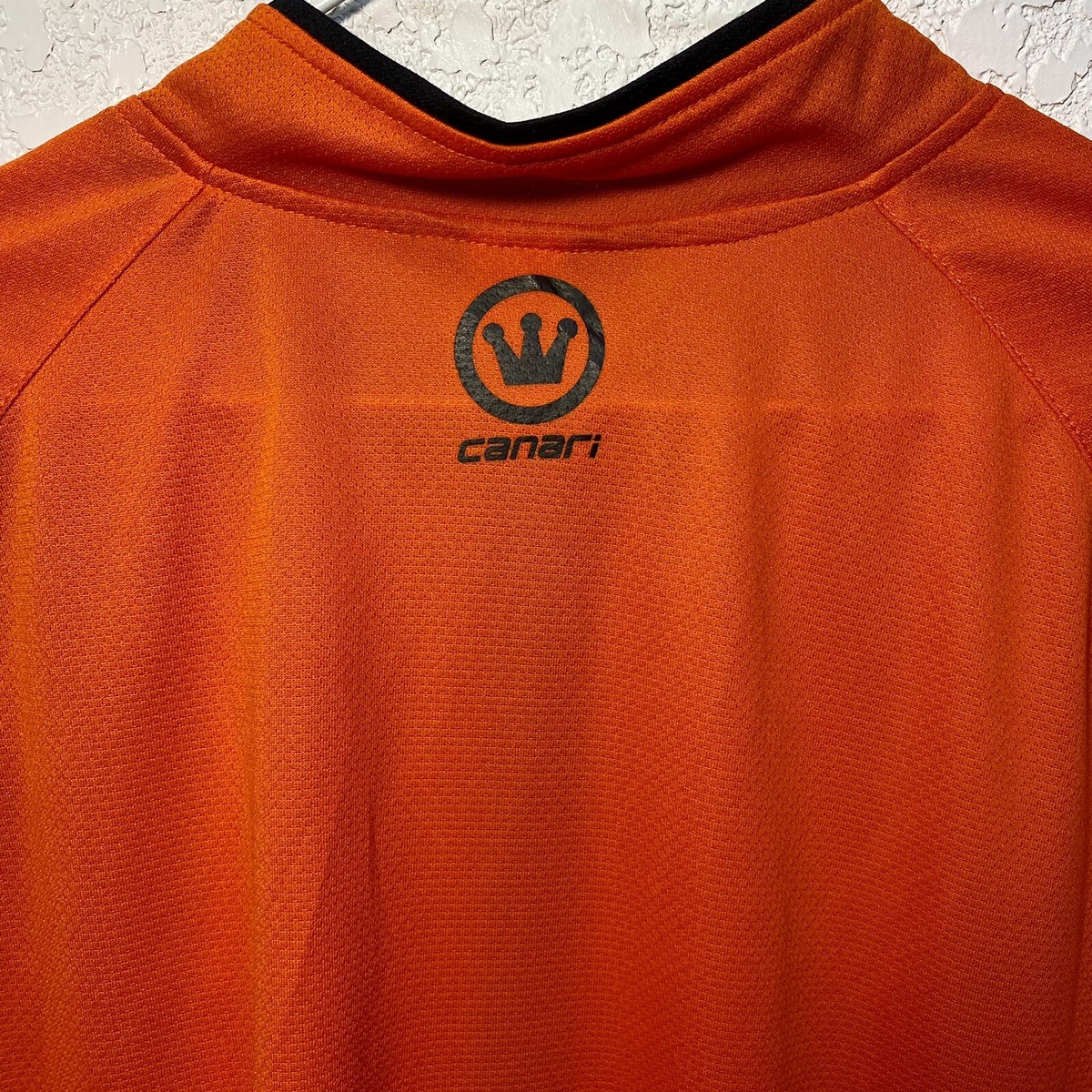Maillot cycliste Canari homme XXL orange noir 1/2 fermeture