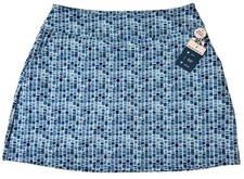 NWT Tommy Bahama Active Golf Skort Skirt XS S M L XL Blue Tile Pockets X1