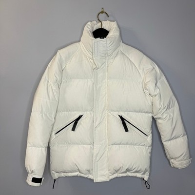 Sandro H18 Titan White Down Puffer Jacket Women's Lightweight 36 US S