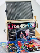 Vintage 1990 Lite Brite 100's of Pegs Lite Loops Manual Bob the Builder Pictures