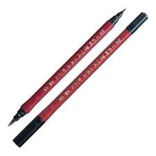 Kuretake Twin Brush Pen Set 55 Black Ink Calligraphy Art Writing Japan