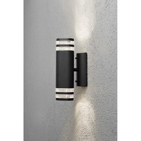 AußEn-Wandleuchte Modena Up/Down Double, 2X GU10 Max. 35W, Schwarz, Aluminium /