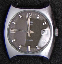 Orologio Smiths Quadrante Grigio Uomo Carica Manuale RL Vintage Svizzero -- Ricambi/Riparazioni