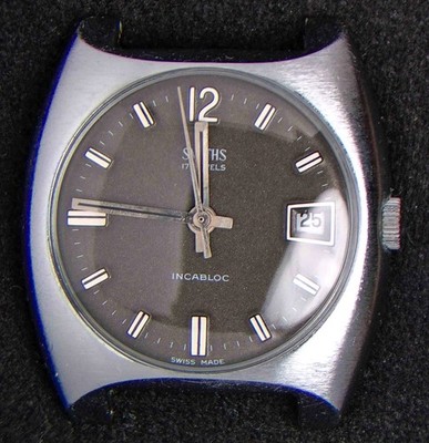 Smiths graues Zifferblatt Herren Handaufzug RL Vintage Schweizer Uhr -- Ersatzteile/Reparaturen