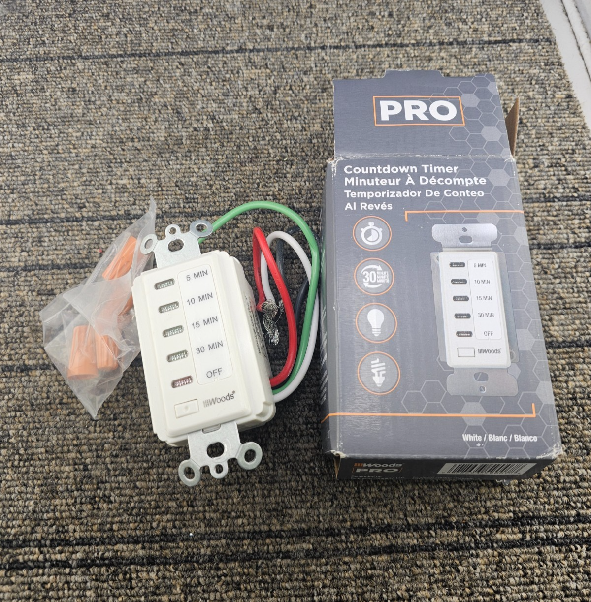 Woods Pro 59007 30-Minute Energy Saving Wall Timer