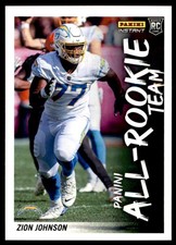 Zion Johnson 2022 Panini Instant All-Rookie Team #ART-9 RC LA Chargers