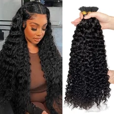 I Tip Human Hair Extensions 14 in Cold Fusion 100 Strands Natural Black