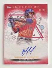Yordan Alvarez /50 2022 Topps Inception Rookies & Emerging Stars Autograph Red