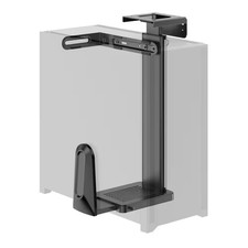 7.7 In. Heavy-Duty under Desk/Wall Black CPU Mount