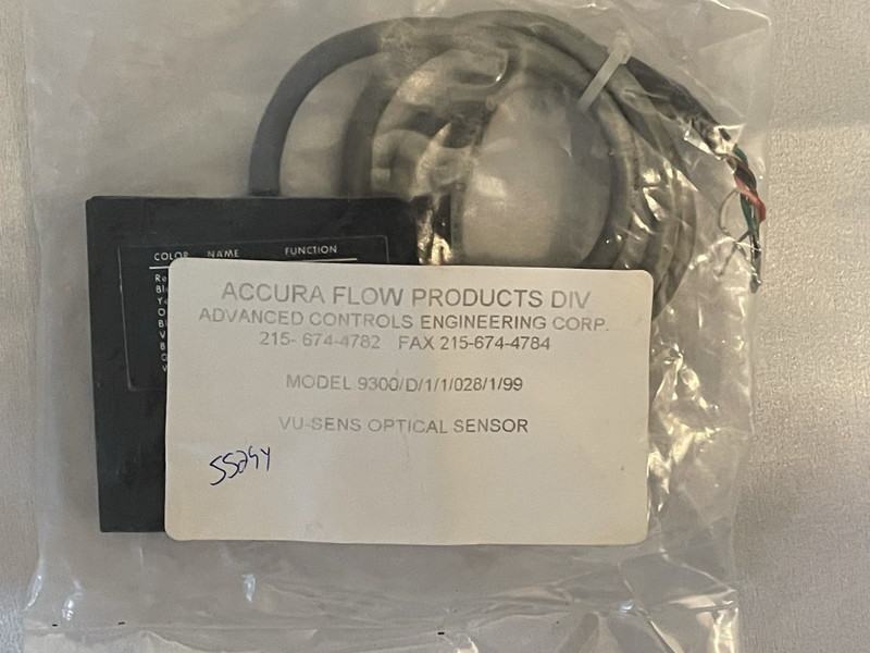 ACCURA FLOW PRODUCTS FS 9000 FLOW SENSOR-9300/D/1/1/028/1/99- OPTICAL SENSOR