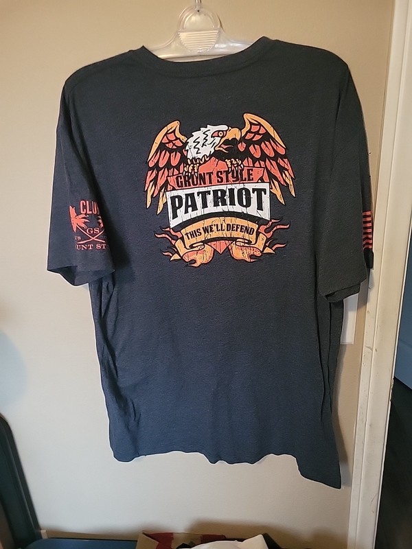 Club Grunt Style Shirt 3XL Mens Gray Patriot Club GS 1776 This We'll Defend