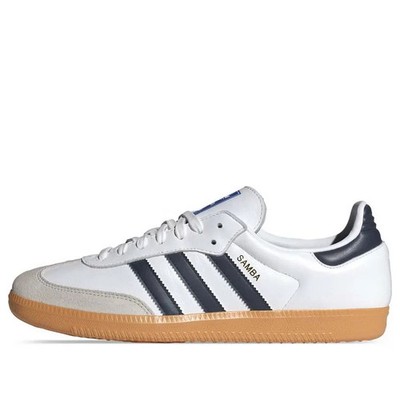 NWOB Adidas Samba OG White Night Indigo Gum IF3814 Sz 8.5