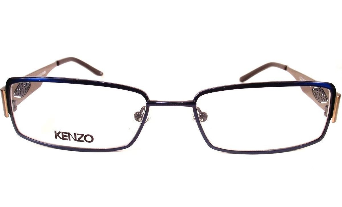 Kenzo Kz2242 02 Blue Authentic Eyeglasses 53-17-140 NEW KENZO KZ50004I 090 BLUE GOLD AUTHENTIC EYEGLASSES W/CASE  main image 4