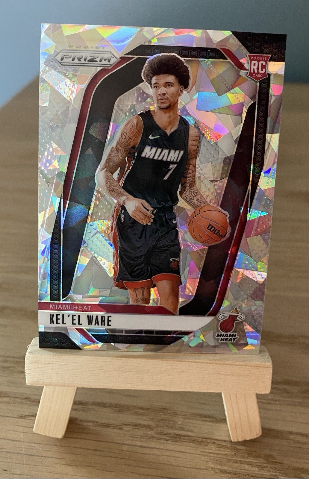 2024-25 Panini Prizm - Kel'el Ware #248 Ice Prizm Rookie Miami Heat