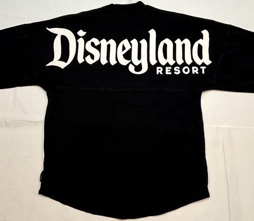 Disney Parks Disneyland Resort Logo Spirit Jersey Long Sleeve Shirt XS Black USA
