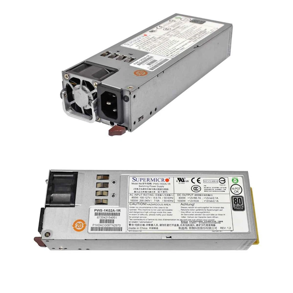 Supermicro 1000W PSU Netzteil Power Supply PWS-1K02A-1R 672042154951 für CSE-829 - Bild 3 von 3