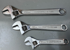 Vintage 3 Pc Craftsman 10 8 6 Inch Adjustable Wrench Japan 44602 44603 44604