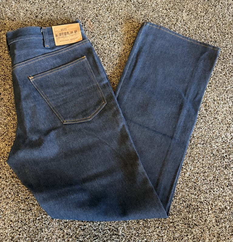 Vintage Montgomery Wards Jeans with 1872 Label  36x34 / New without tag