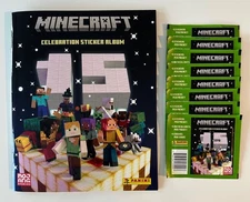 Minecraft 15th Anniversary Celebration Album and Stickers - Panini