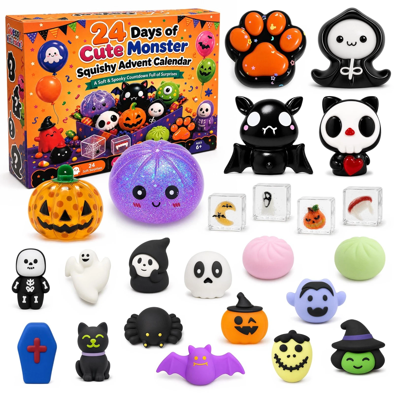 Funewest 24 Day Halloween Squishy Advent Calendar 2026 for Kids