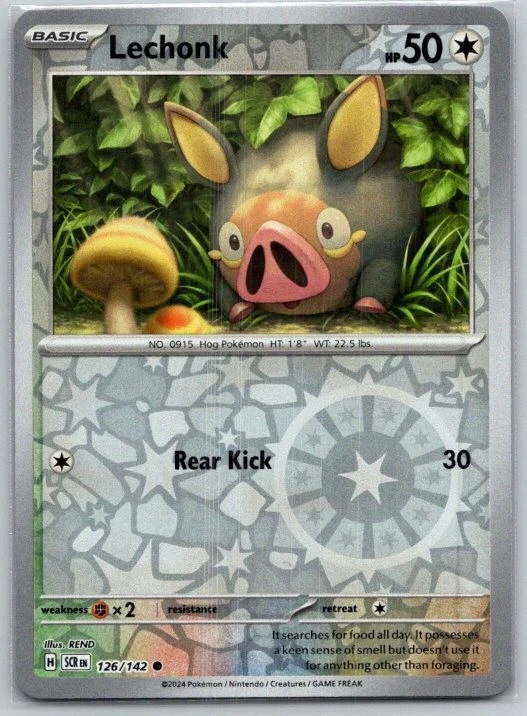 Lechonk 126/142 Reverse Holo SV07: Stellar Crown NM