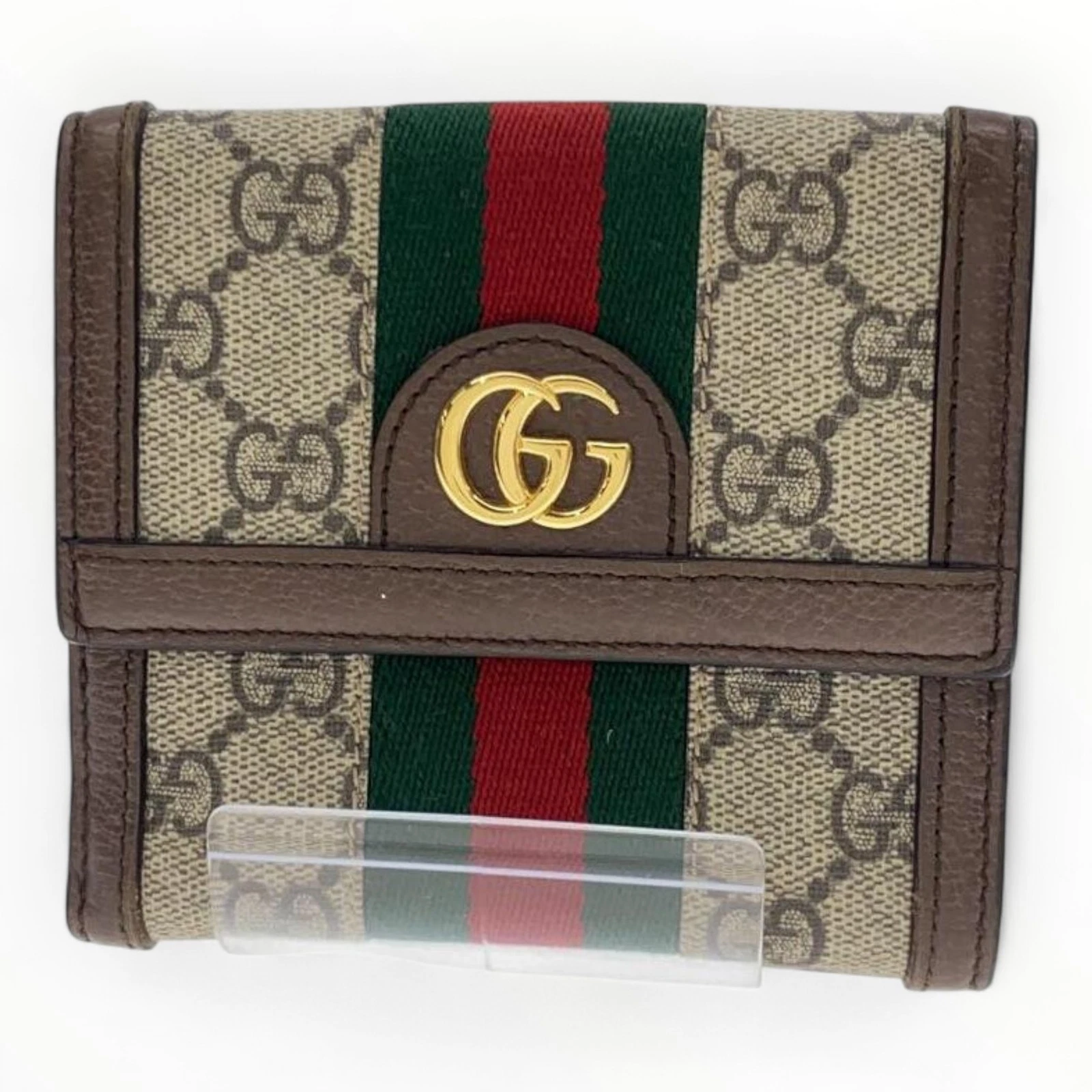 Portefeuille GUCCI triple pli GG Supreme Ophidia 9053
