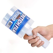 Stretch Wrap Film 4" x 1000Ft Shrink Wrap Roll with Handle, 60 Gauge Thick Du...