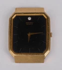 Vintage Seiko Quartz Rectangular Wristwatch Black Dial 26mm  – Not Running