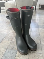 Aigle Parcours 2 Iso Bronze Neoprene Lined  Adjustable Wellingtons  Size 43
