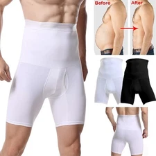 Men Compression High Waist Boxer Shorts Belly Control Slimming Body Shaper Pants