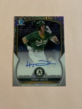 Henry Bolte 2023 Bowman Chrome Mega Box Refractor Auto Autograph #5