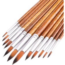 Watercolor Brush Set Pure Kolinsky Sable Hair Pointed Round Art Paint