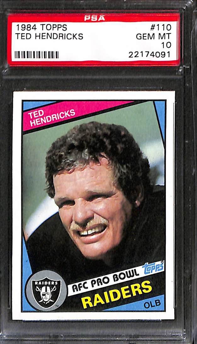 1984 TOPPS #110 TED HENDRICKS PSA 10 GEM-MT 22174091 