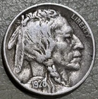 1928s Buffalo nickel, nice VF Condition Coin, 2/3 Horn, no issues!
