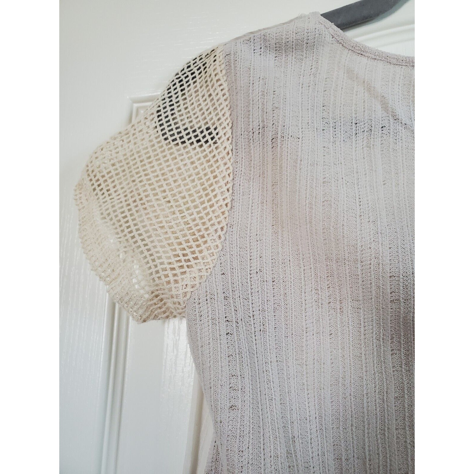 Sacred Threads Unique Sheer Patchwork Netting Neu… - image 10