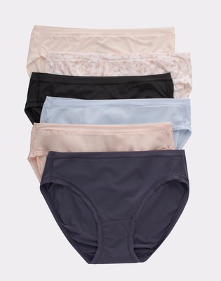 Hanes Bikini 6-Pack Panties Comfort Flex Fit Microfiber Stretch Womens Underwear