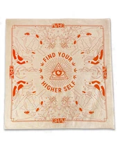 GRAV® Bandana 100% Cotton | Head, Neck & Dog Scarf | “Find Your Higher Self” Art