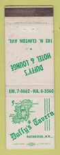 Matchbook Cover - Duffy's Tavern Hotel Lounge Rochester N?Y WEAR
