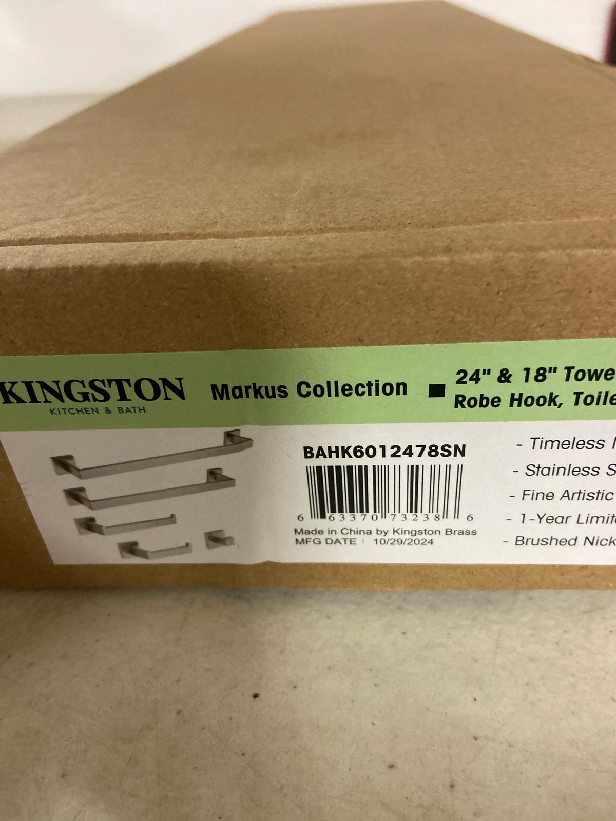 Kingston Brass Markus BAHK6012478SN Bath Hardware Set, Brush