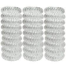 27 Pieces Spiral Coil Hair Ties: Waterproof Elastic Traceless Ponytail Holders,