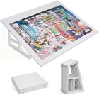 1000-Piecce Tilting Puzzle Board with Stand, 31” X 24” Lightweight Portable Puzz