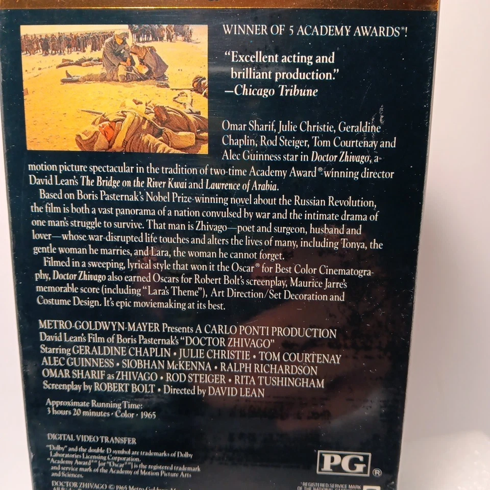 New VHS Tape Doctor Zhivago 1965 Release 2-Tape Set 3 Hours 20 Minutes Run Time - Image 3 of 4