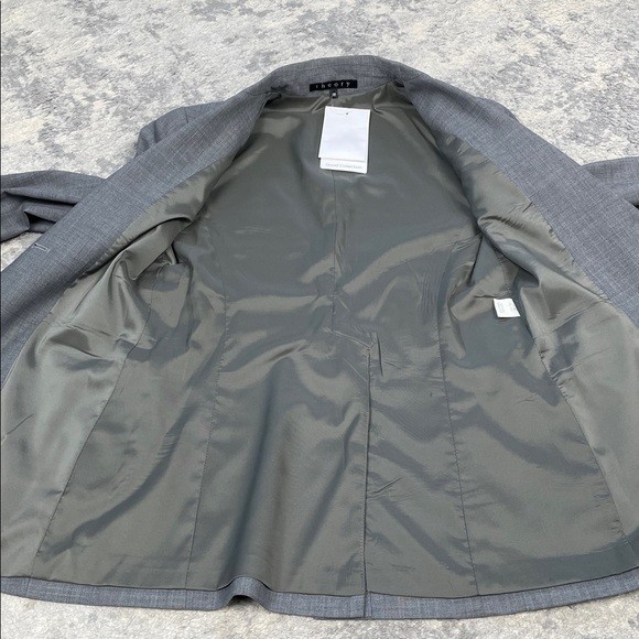 Theory Two Button Blazer Jacket Wool Gray Sz Care… - image 6