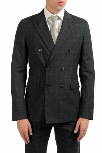Dsquared2 "Napoli" Men's 100% Wool Plaid Double Breasted Suit US 38 IT 48 - Picture 4 of 9