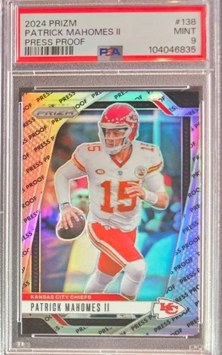 2024 Panini Prizm Patrick Mahomes II #138 Silver Press Proof Case Hit SSP PSA 9