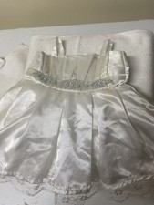 Build-A-Bear Workshop White Satin Formal Wedding Dress for Stuffed Animal Plush