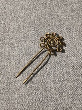 Ancien Peigne De Cheveux - Métal Doré - 1950