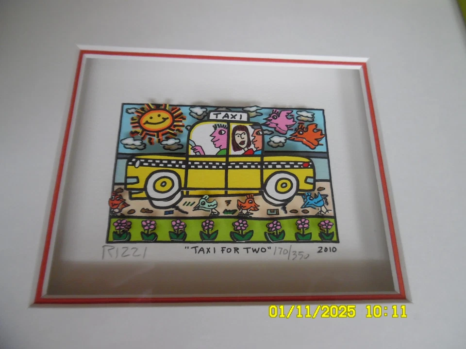 James Rizzi "Taxi For Two" 3D handsigniert 170/350 von 2010 - Bild 4 von 4